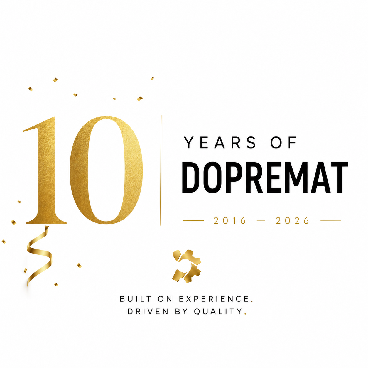 10 lat DOPREMAT — 2016–2026